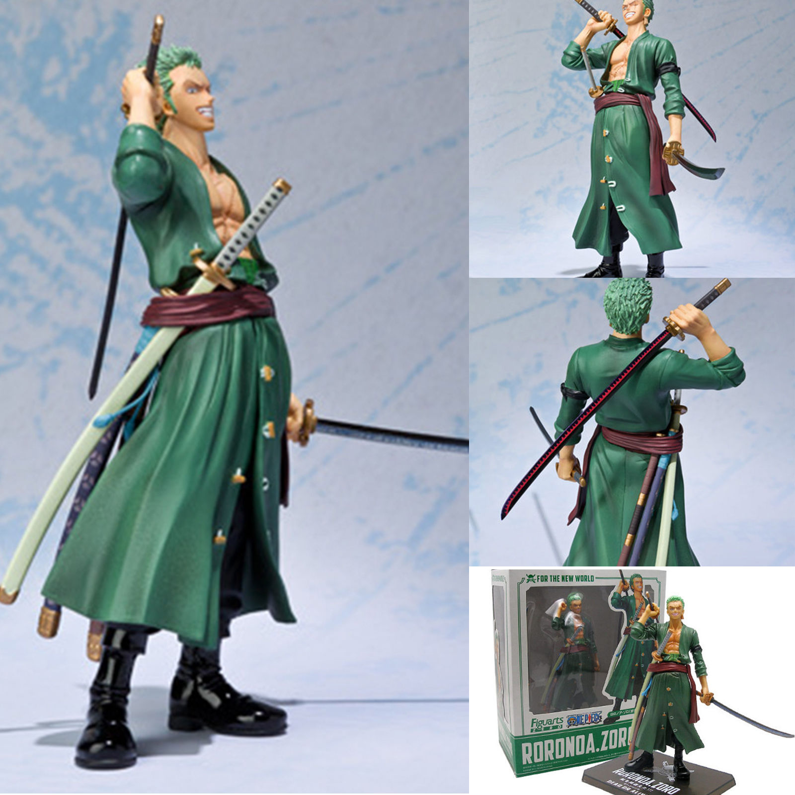 Anime POP One Piece Roronoa Zoro PVC Action Figure Figurine Toy Kids Gift In Box