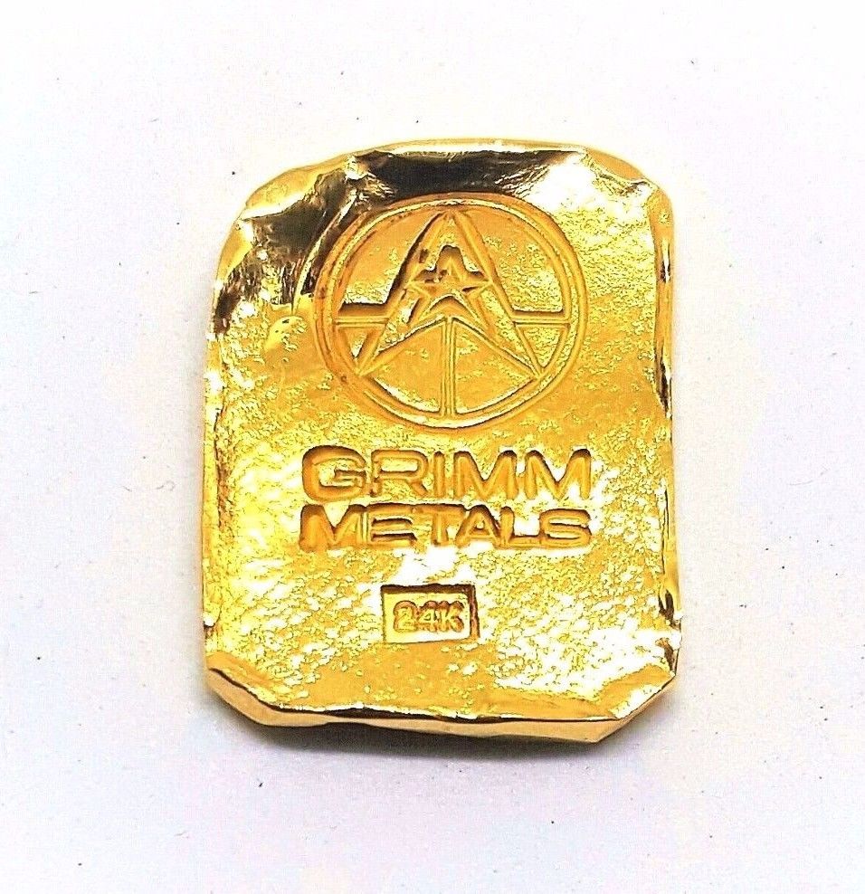 1/4 Troy Ounce .999 Fine 24k Gold Bar - Hand Poured - Hand Stamped