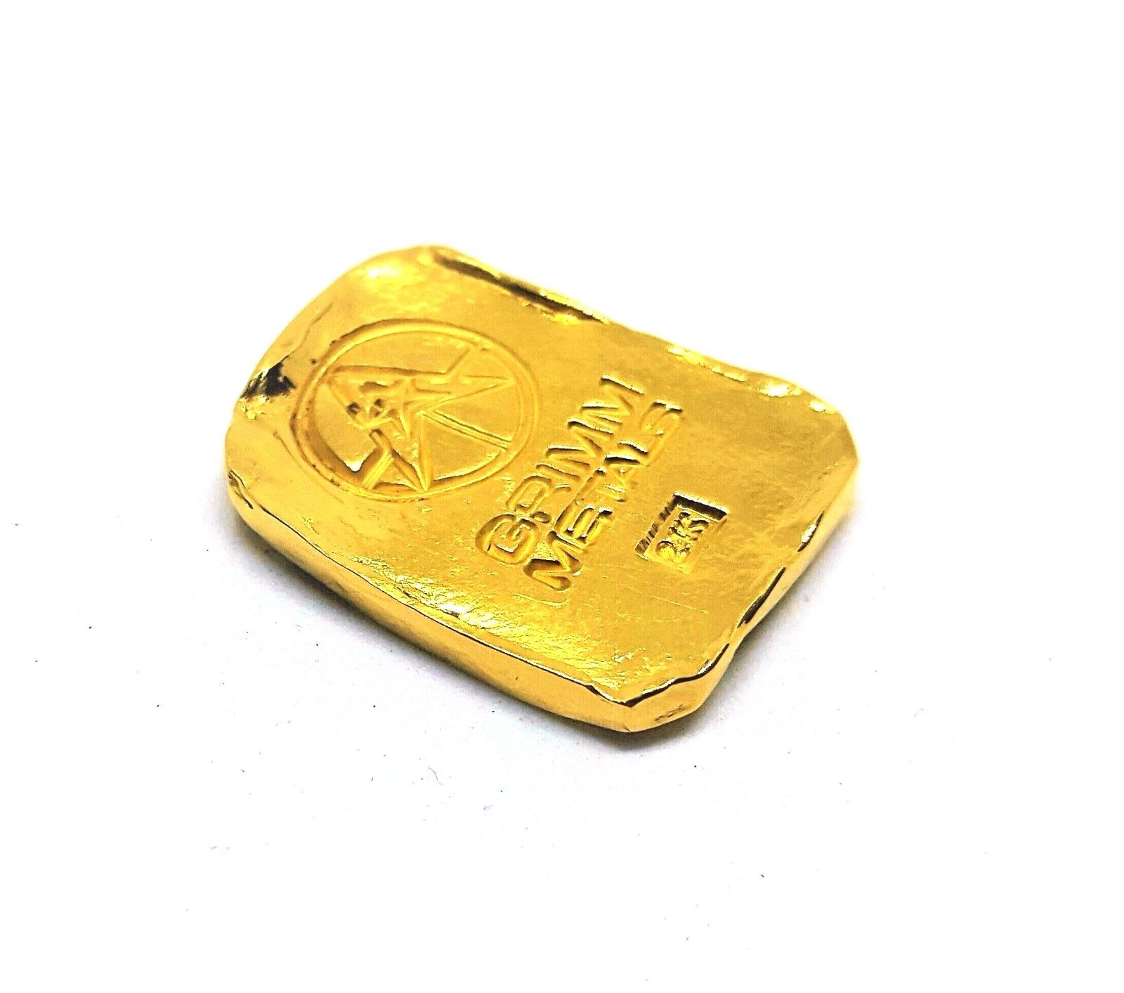 1/4 Troy Ounce .999 Fine 24k Gold Bar - Hand Poured - Hand Stamped