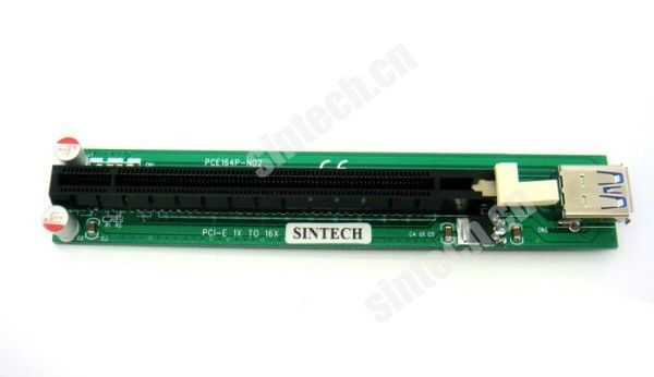 PCI-e express 1X to 16x Riser Card+SATA power+30CM USB 3.0 Cable 4 bitcoin miner