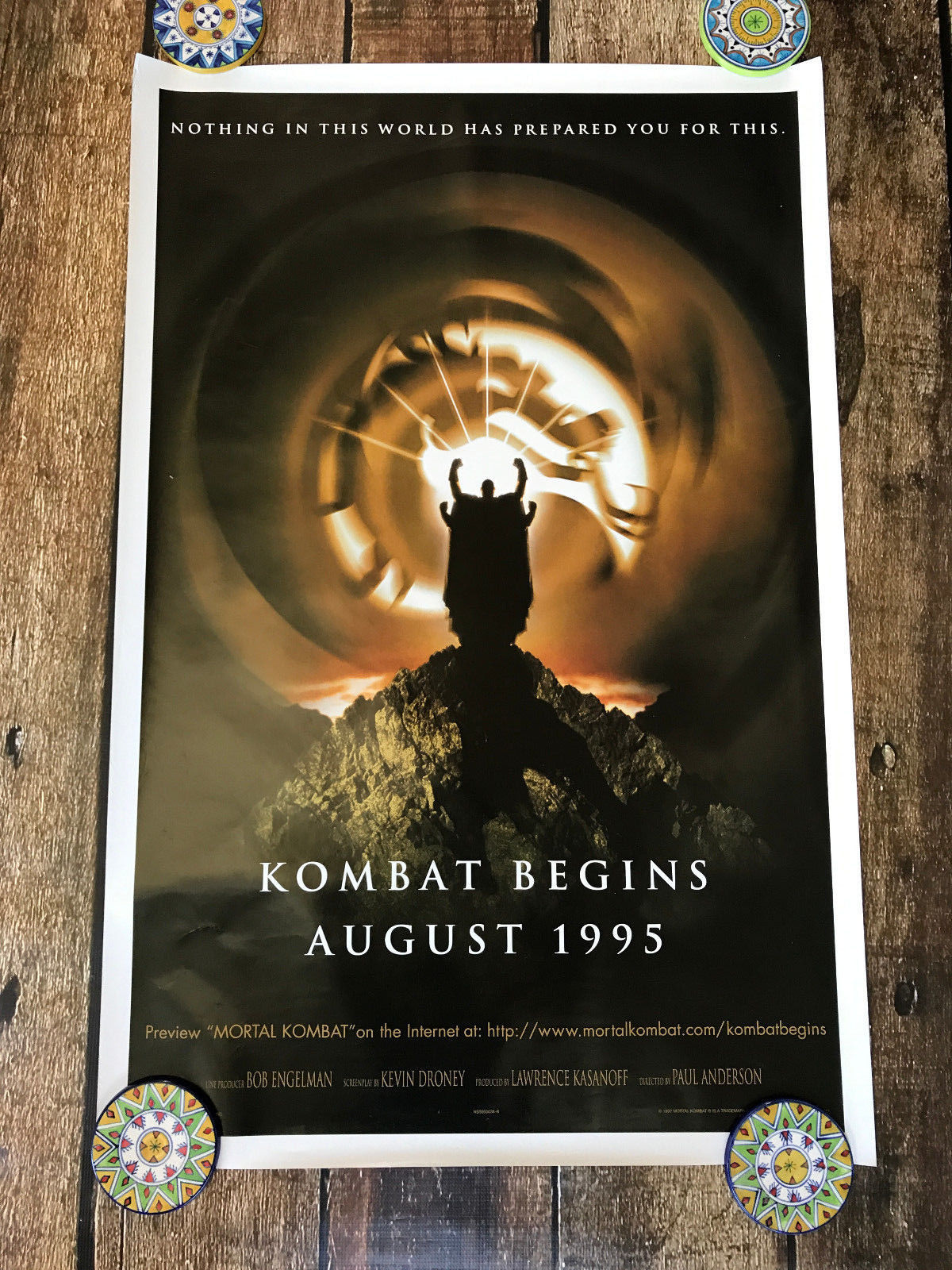 MORTAL KOMBAT 27X40 DS MOVIE POSTER ONE SHEET NEW AUTHENTIC RARE