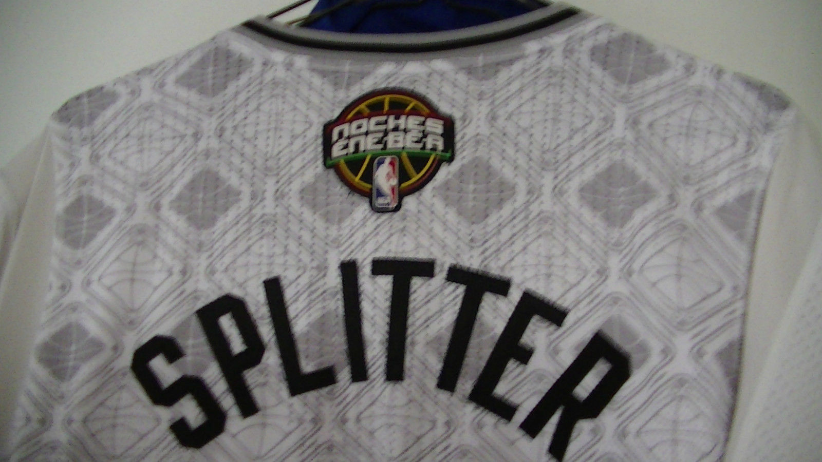 2014 Tiago Splitter GAME WORN/USED Adidas Latino Night White Home Jersey