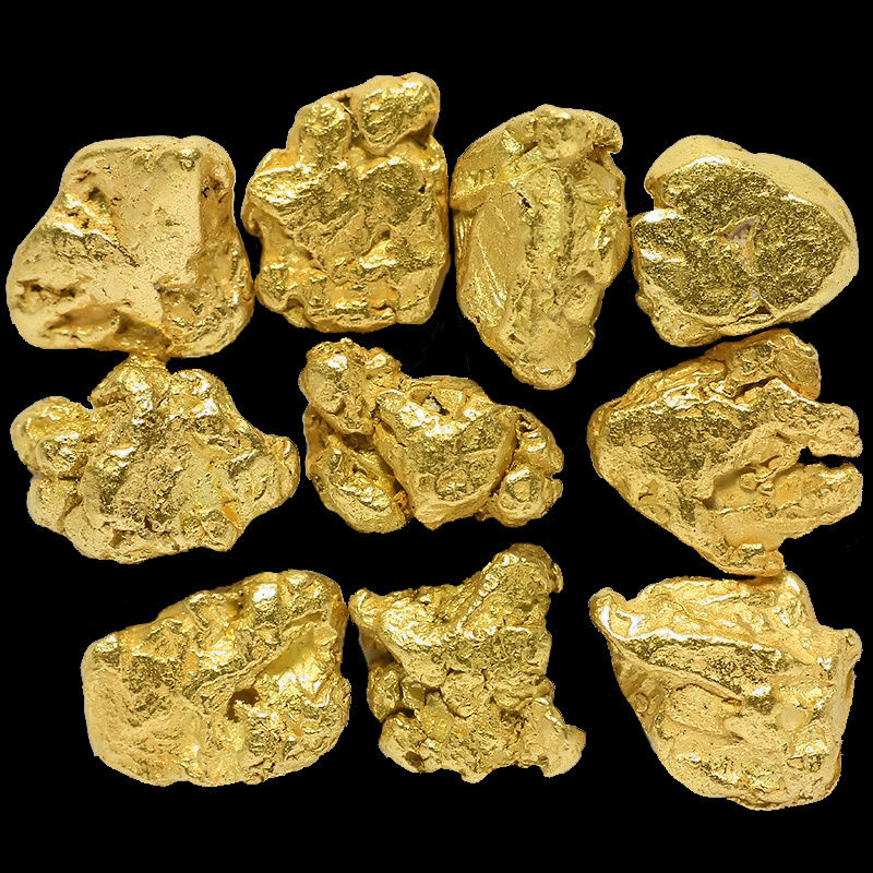 10 Pieces Alaskan Natural Gold Nuggets - FREE SHIPPING - (#231i)