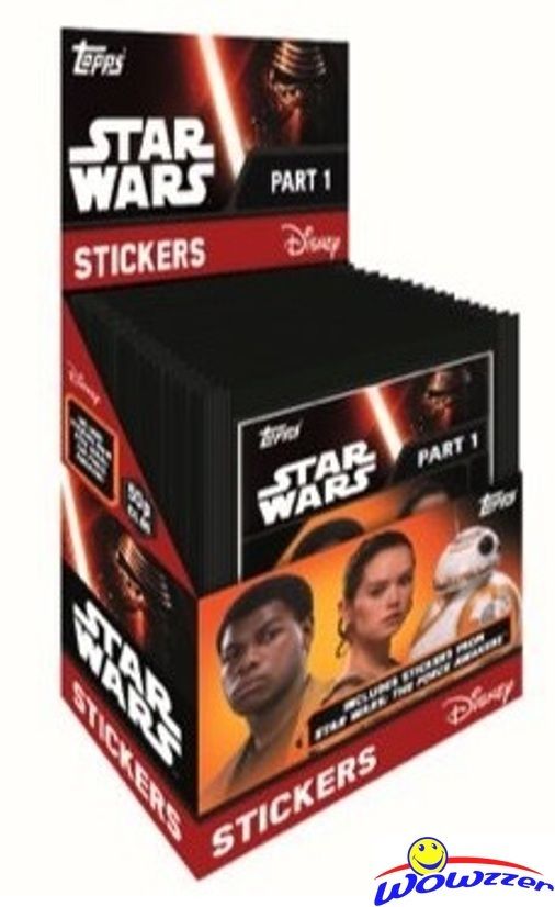 Topps Star Wars Force Awakens 50 Pack Factory Sealed Sticker Box-250 Stickers!