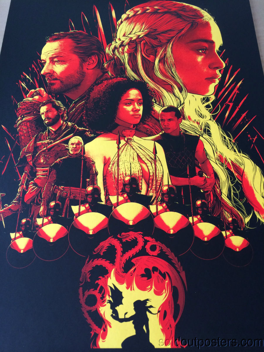 Game of Thrones House Targaryen - Joshua Budich poster print SIGNED #'d/200