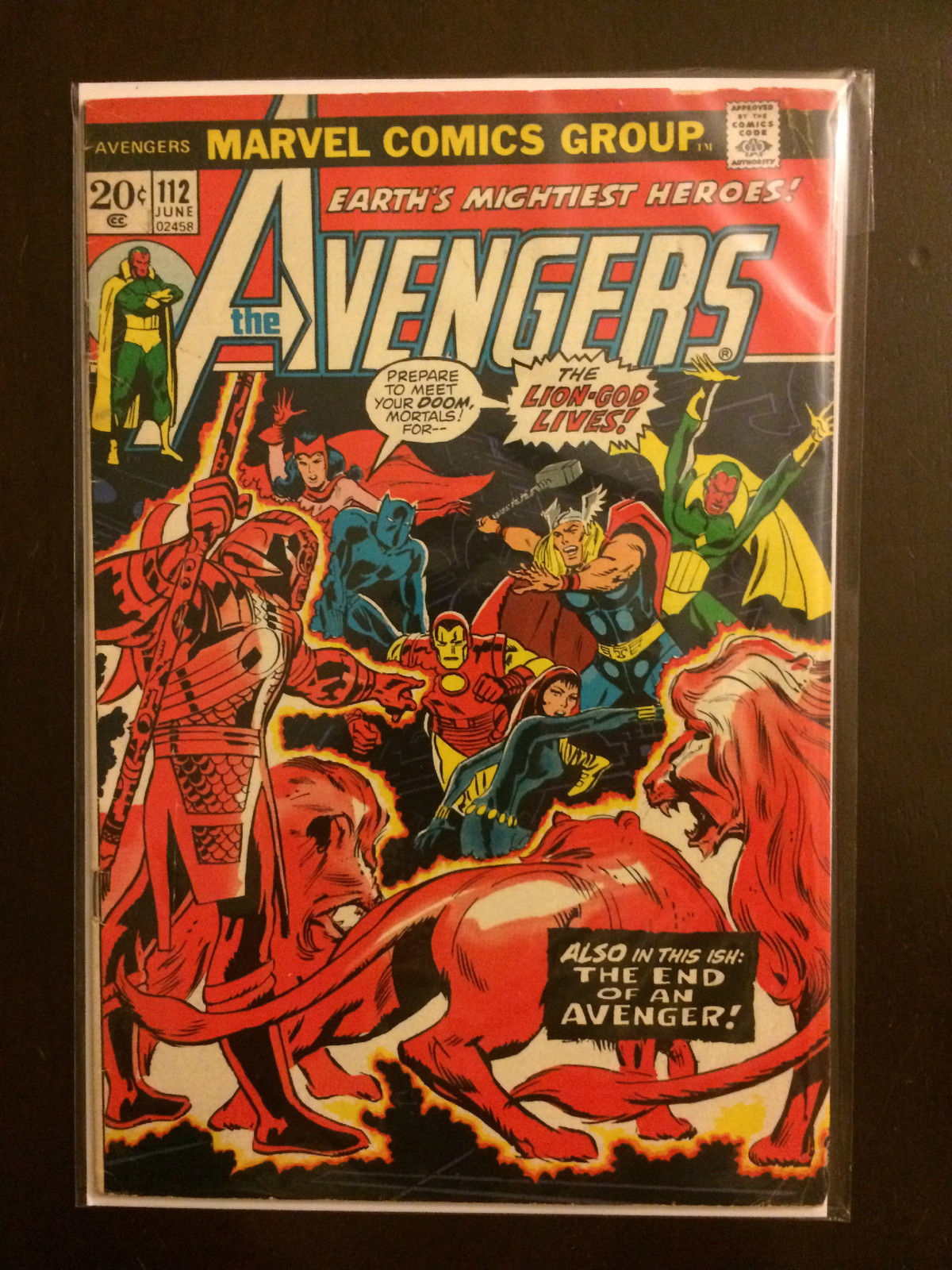 Avengers 112 1973 First Printing Marvel Comic 1st Guardians of the Galaxy Mantis