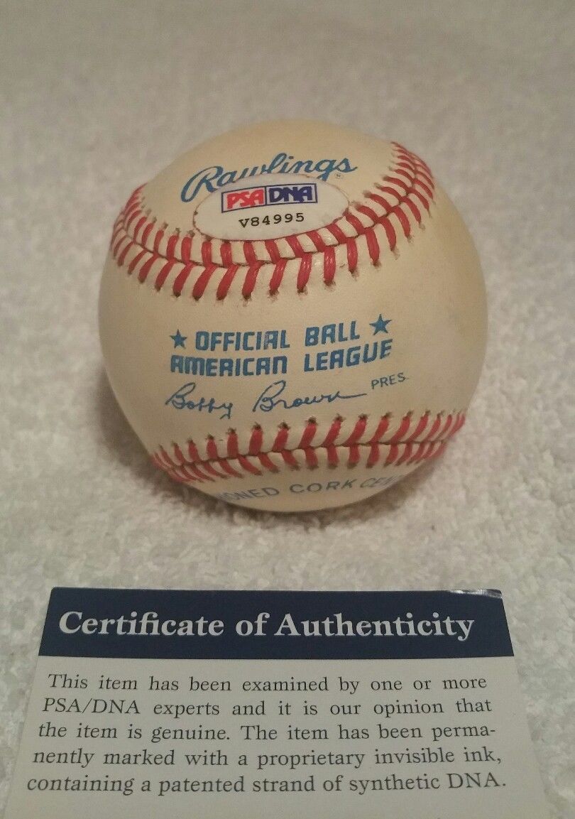 Joe Sewell HOF autograph signed official American League baseball with PSA COA
