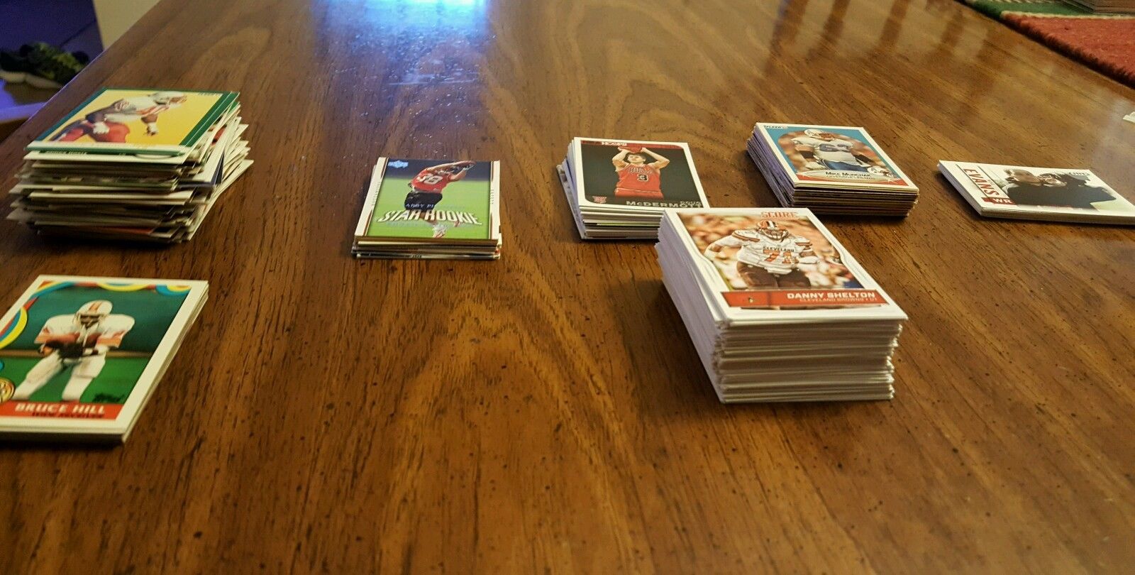 256 Football and Basketball Cards