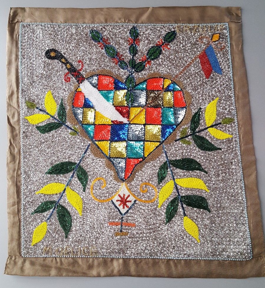 Haitian Vodou Voodoo Erzulie Flag by M. Delice