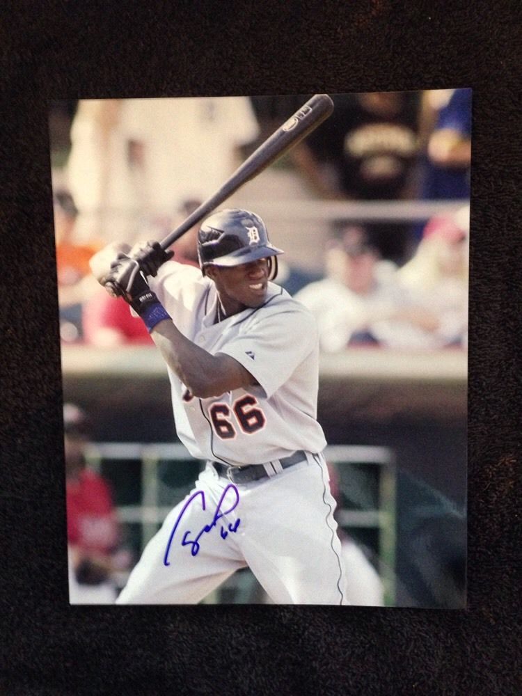 Cameron Maybin Signed Autographed 8 X 10 Baseball Picture Single Auto Photo