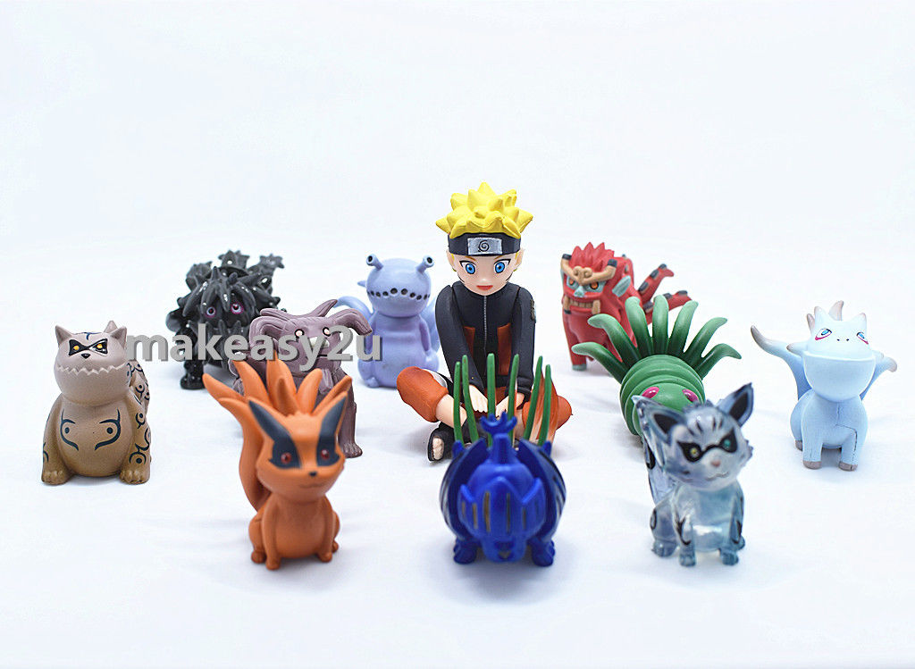 Set 10pcs Naruto Shippuden Uzumaki Naruto & kyuubi toy figure doll new in box