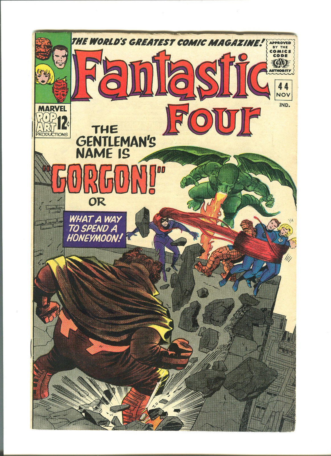 Fantastic Four #44 (Nov 1965, Marvel) VF- 7.5 ** 1st Appearance of Gorgon **