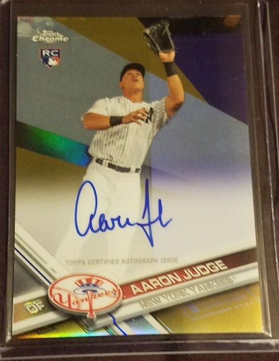 2017 Topps Chrome Aaron Judge GOLD Refractor On-Card Auto #/50 Rookie RC Yankees