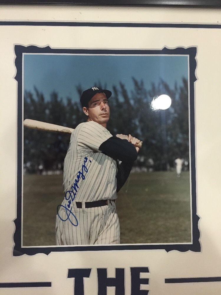 Joe DiMaggio HOF New York Yankees Signed Autographed Framed 8x10 Photo PSA LOA