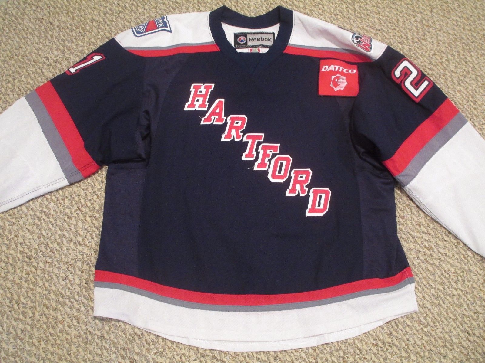 O'donnell 2015-16 Hartford Wolf Pack Game Used Jersey Road Navy size 56 STEINER