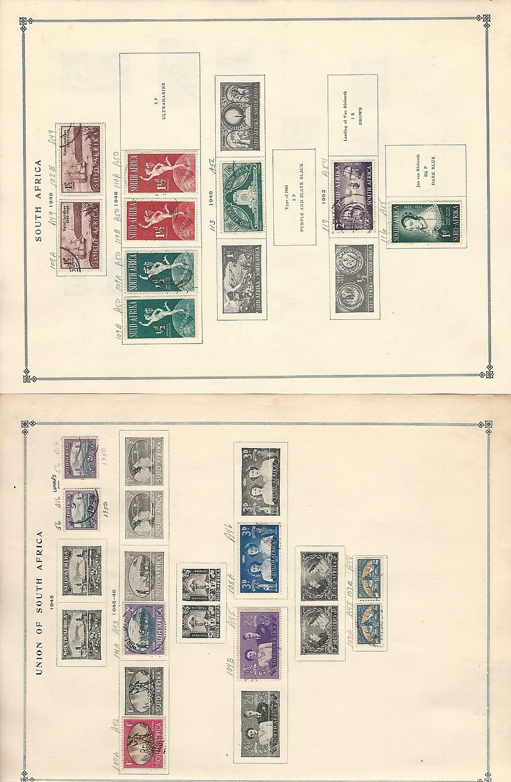 South Africa Collection 1913 to 1993 on Scott International Pages