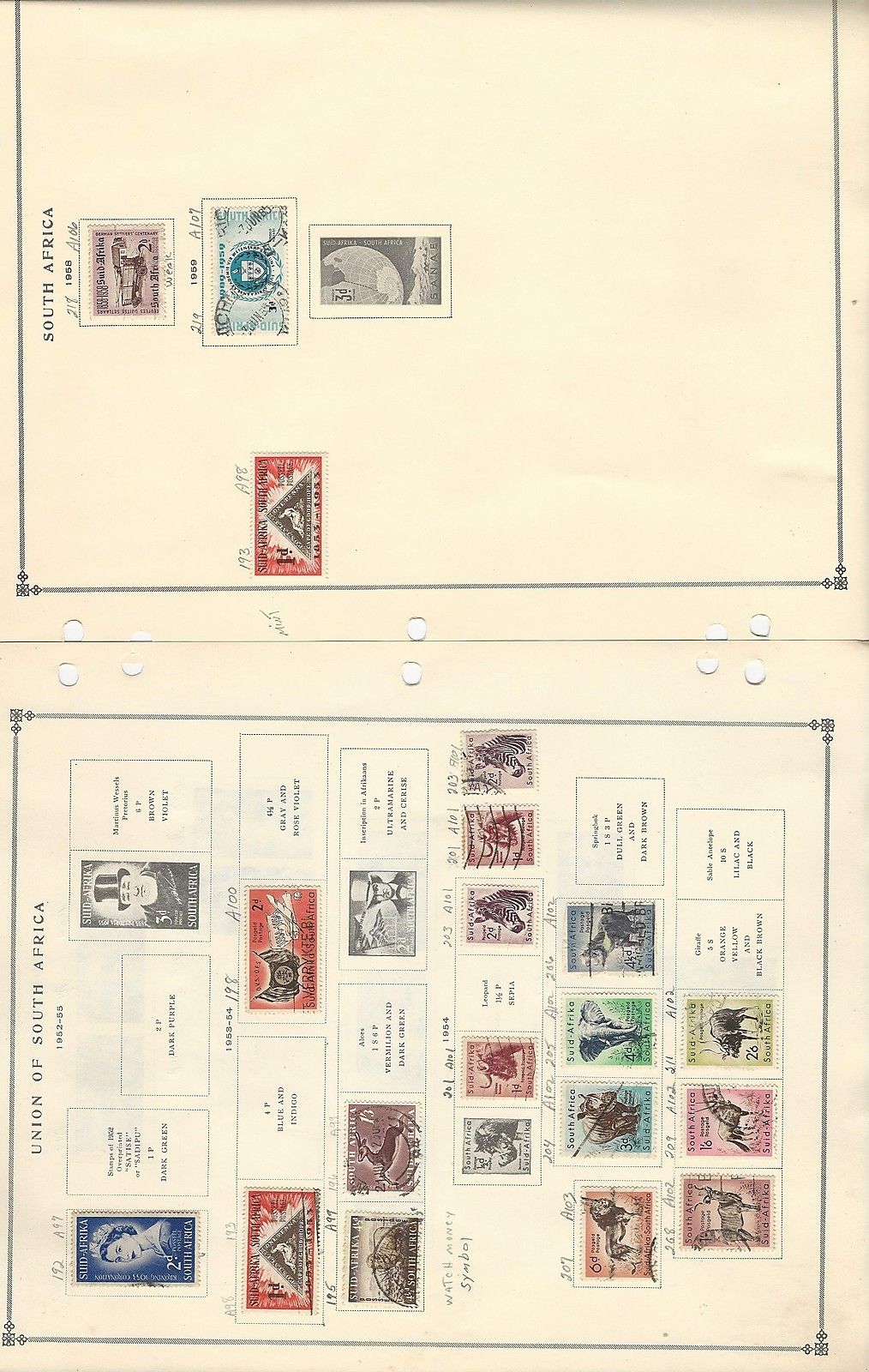 South Africa Collection 1913 to 1993 on Scott International Pages