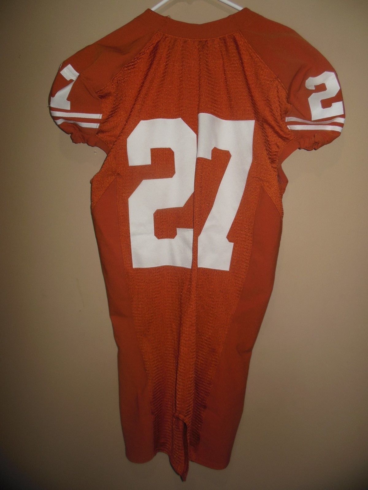 TEXAS LONGHORNS GAME USED FOOTBALL JERSEY ALL SEWN