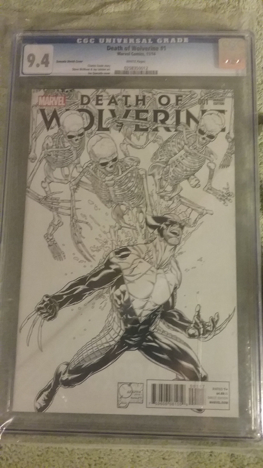 Death of Wolverine 1 Quesada sketch variant CGC 9.4! New case! Marvel comics