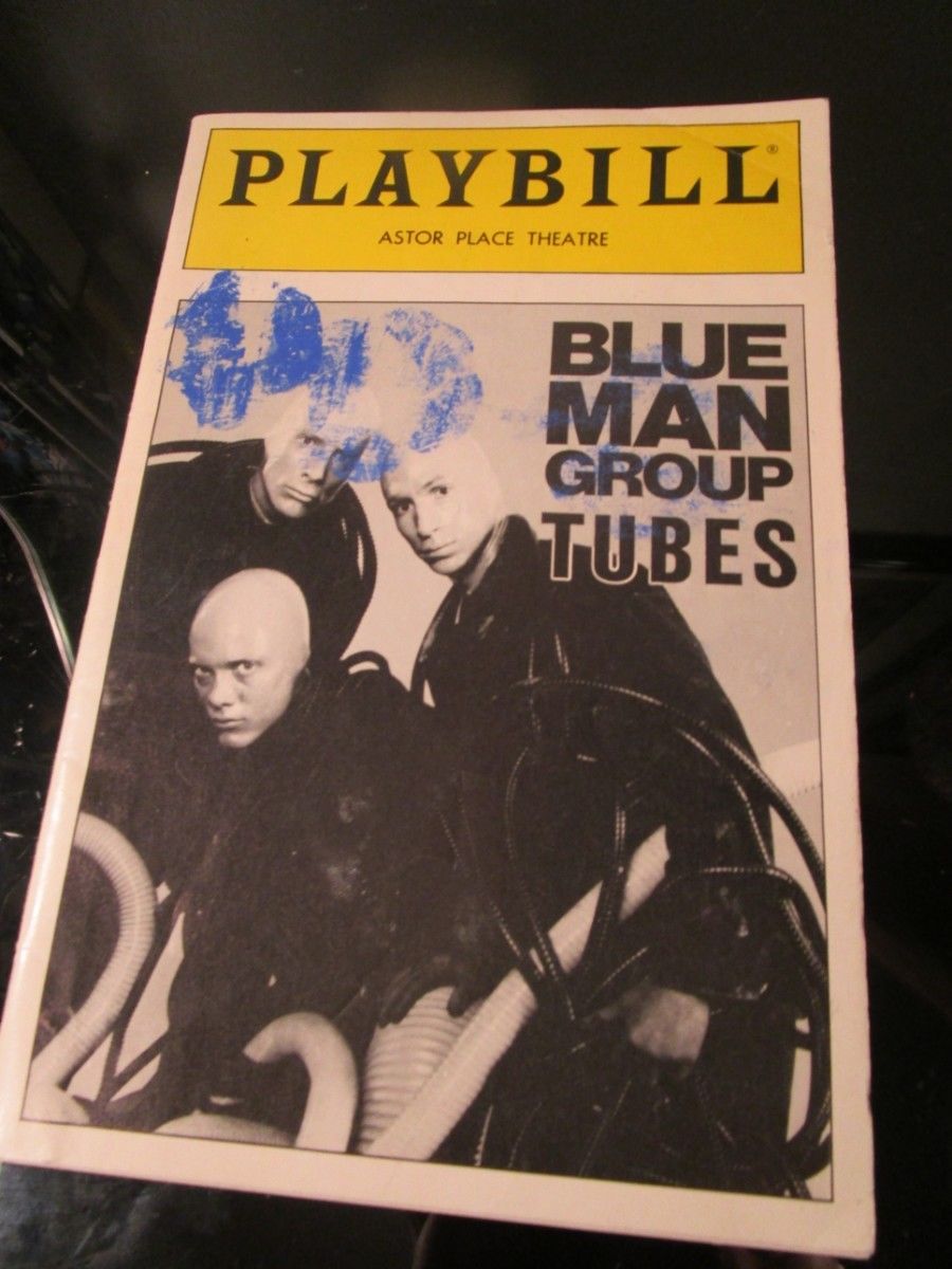 The Blue Man Group Playbill Broadway signed autographed rare