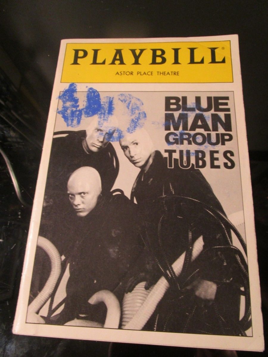 The Blue Man Group Playbill Broadway signed autographed rare