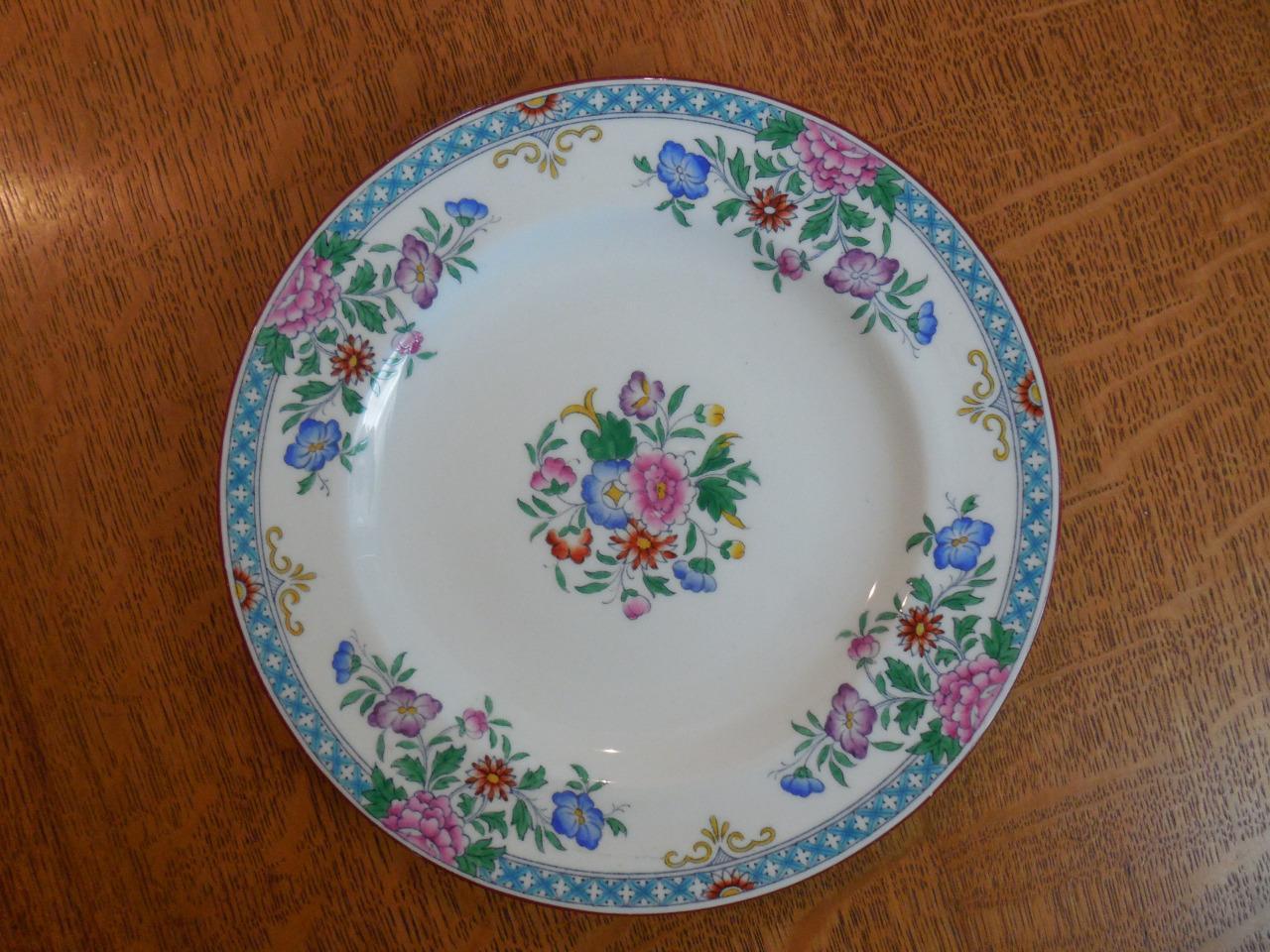 Wedgwood bone china hand painted floral 8" salad plate W284