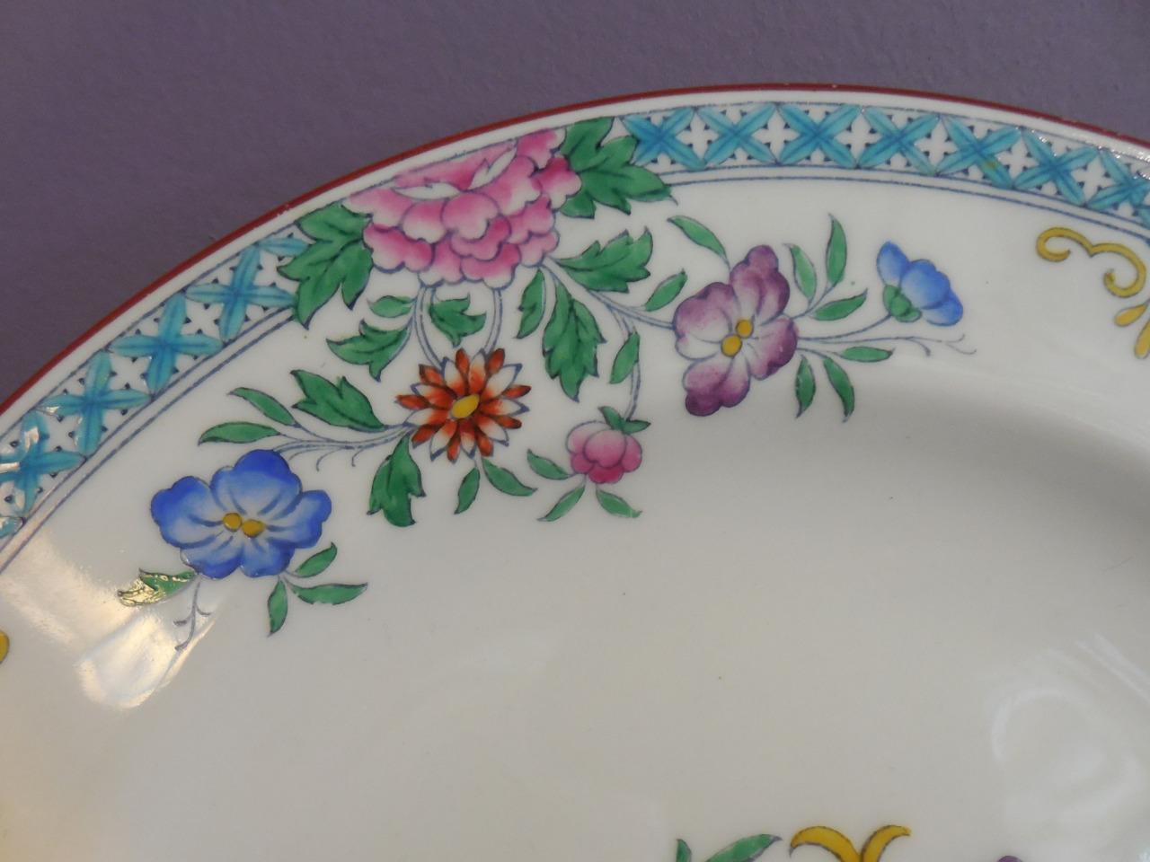 Wedgwood bone china hand painted floral 8" salad plate W284