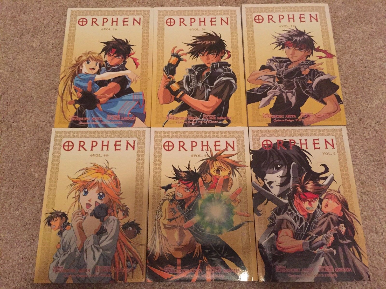 Orphen Vol 1-6 Complete Set Manga Graphic Novel Yoshinobu Akita Hajime Sawada