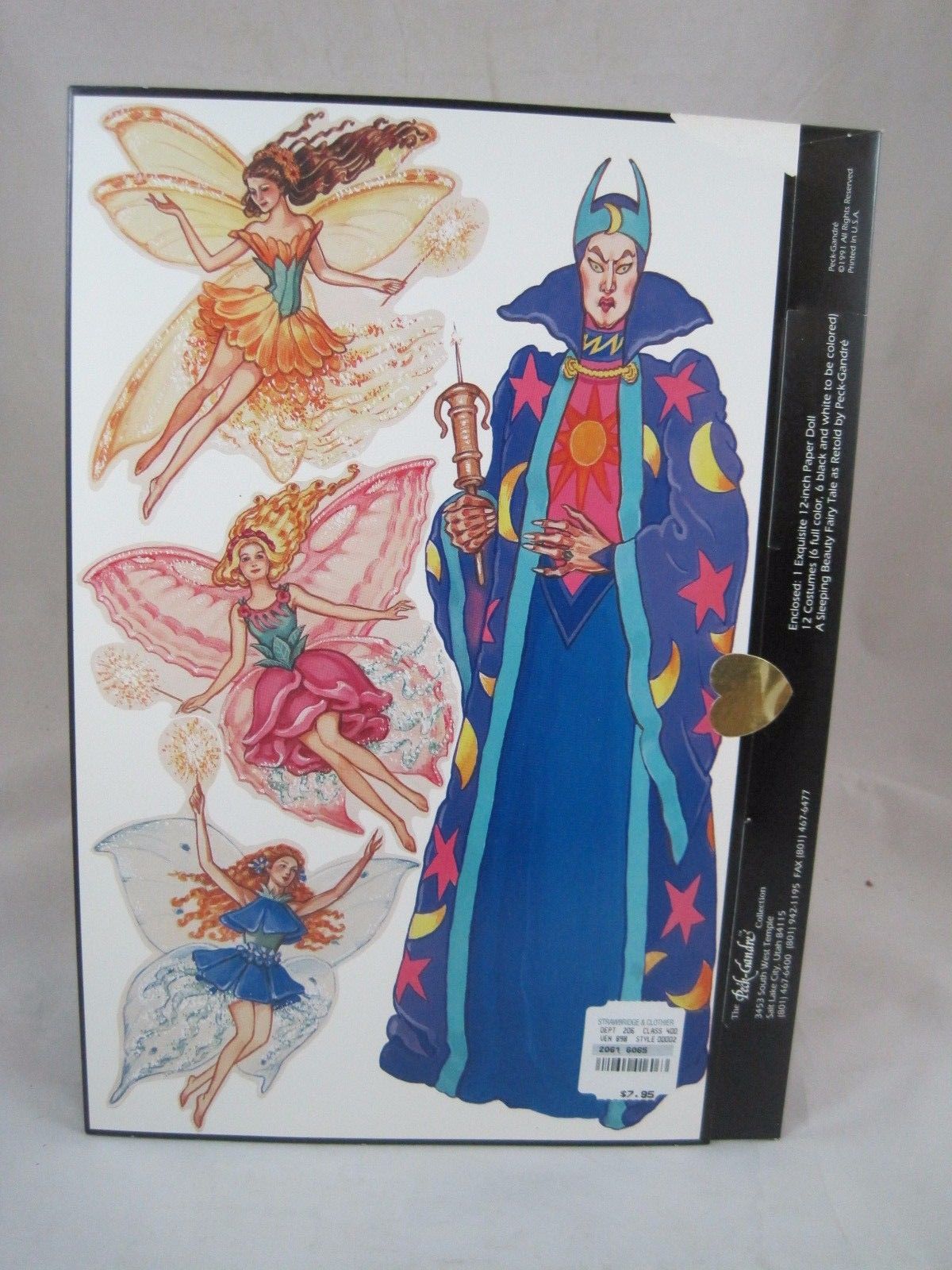 Vintage Paper Doll Book Peck Gandre  Sleeping Beauty   UNCUT UNused