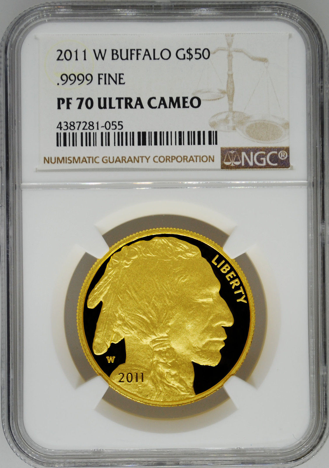 2011-W NGC PF70 Proof Gold Buffalo $50