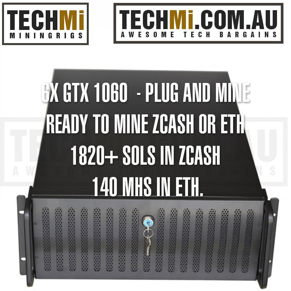 4U Server Zcash GPU Mining Rig Bitcoin Miner Frame Rig Crypto Miner ETH gtx 1060