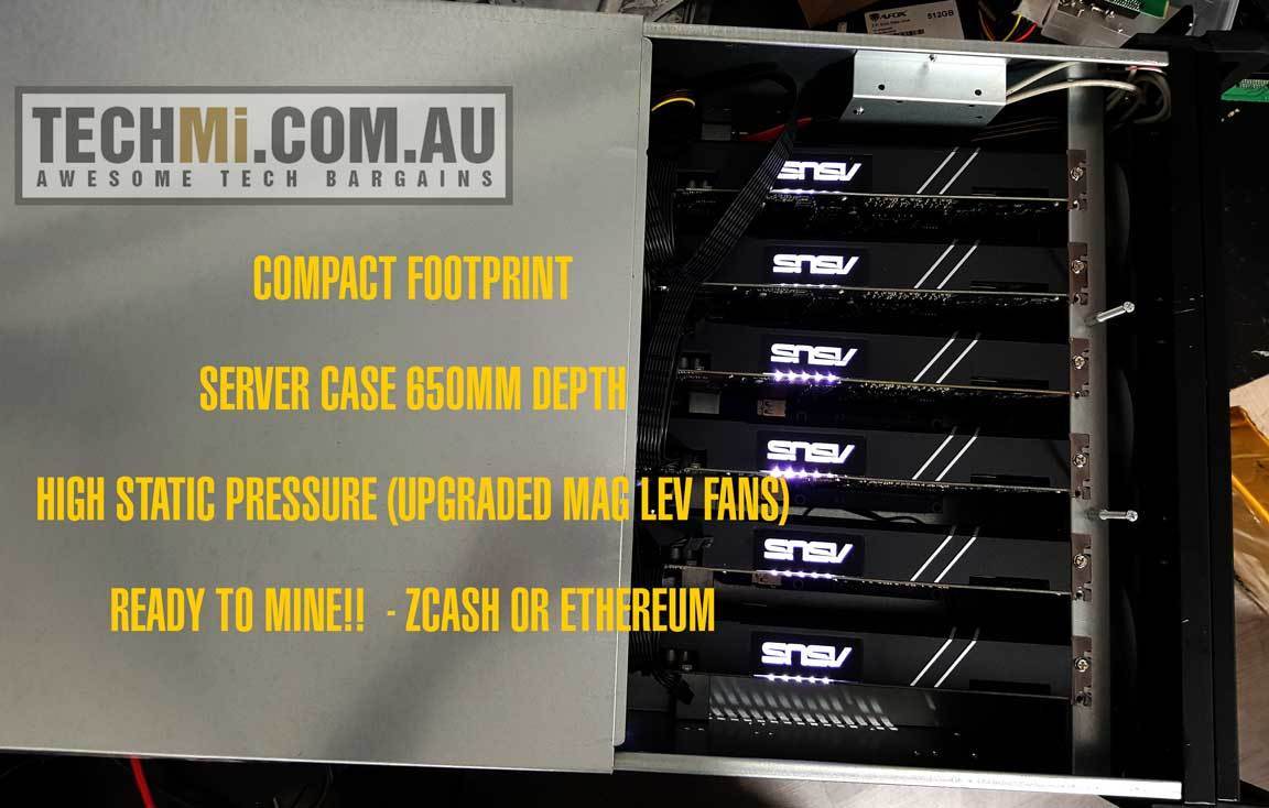 4U Server Zcash GPU Mining Rig Bitcoin Miner Frame Rig Crypto Miner ETH gtx 1060