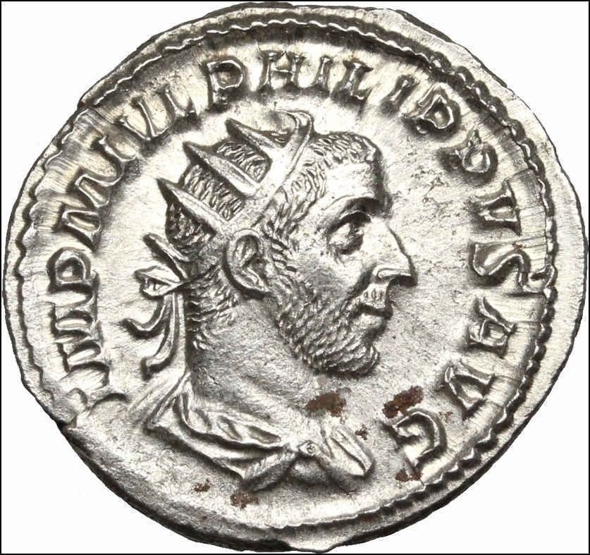 ROMAN IMPERIAL. Philip I Silver Antoninianus, Roma (22mm, 3.56g)