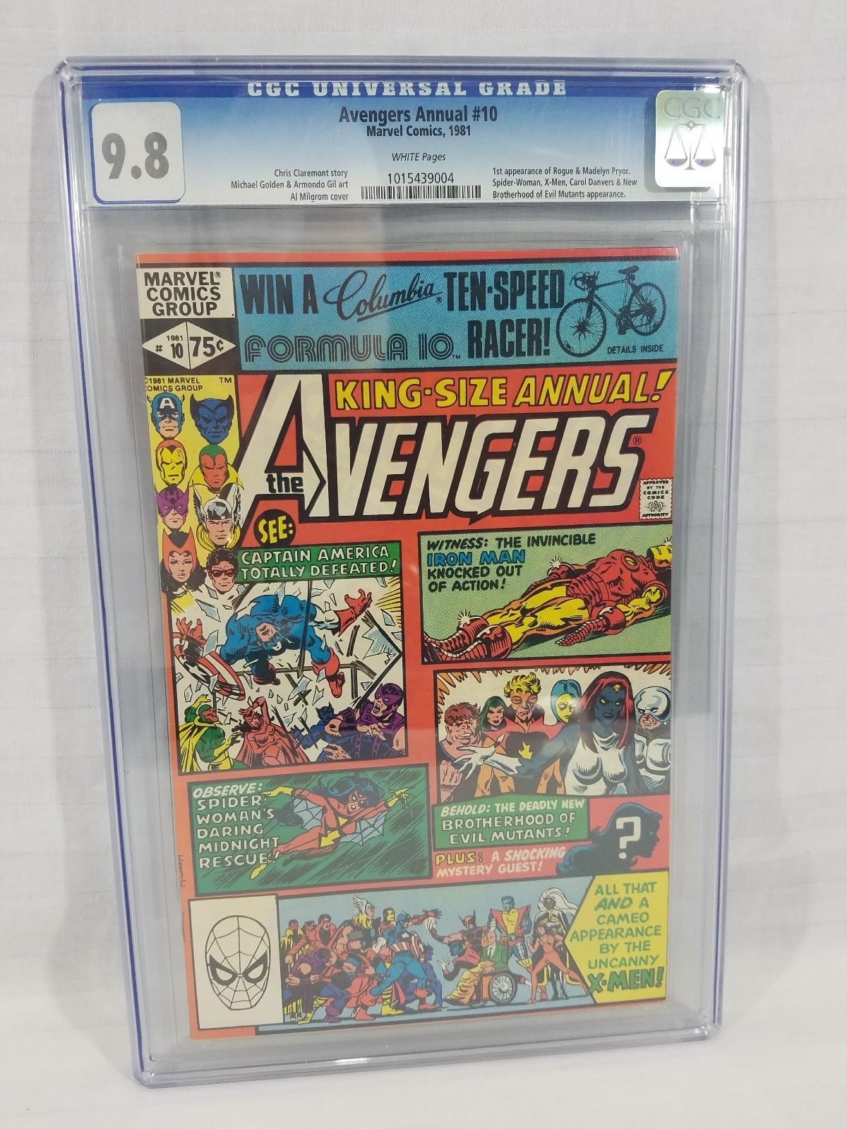 CGC 9.8 THE AVENGERS ANNUAL #10 1ST APPERANCE ROGUE NOV 1981 MARVEL COMICS X-MEN