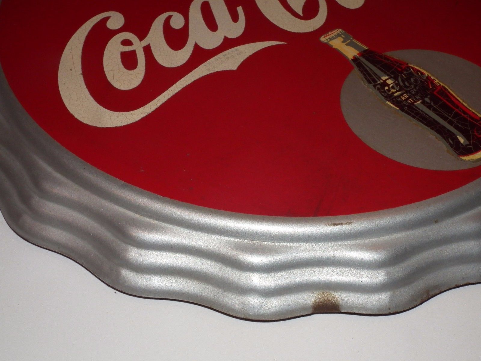 Late 1930's Coca-Cola Kay Displays tin over cardboard sign