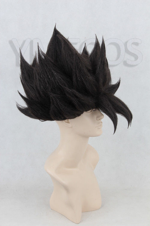 Dragon Ball Z GOKU Black Anime Cosplay Costume Wig +Free CAP