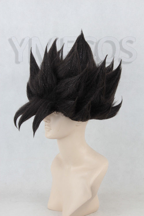 Dragon Ball Z GOKU Black Anime Cosplay Costume Wig +Free CAP