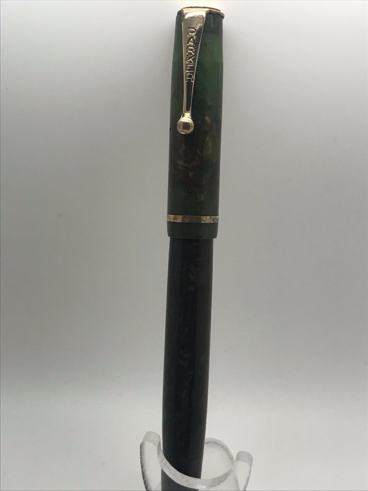 Vintage Early Parker , Fountain pen, Jade, 14k Nib, serviced,c1926, Rare!