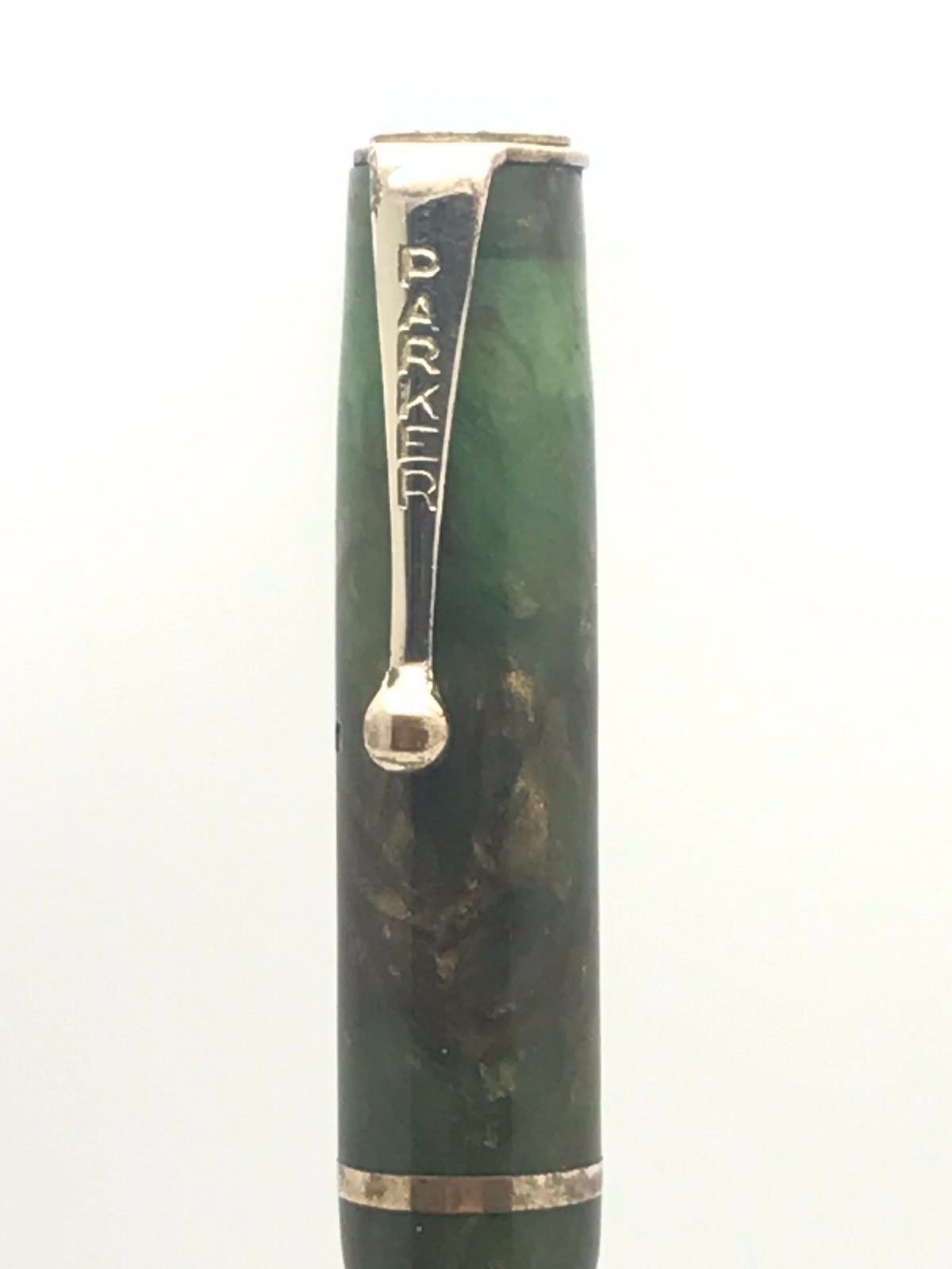 Vintage Early Parker , Fountain pen, Jade, 14k Nib, serviced,c1926, Rare!