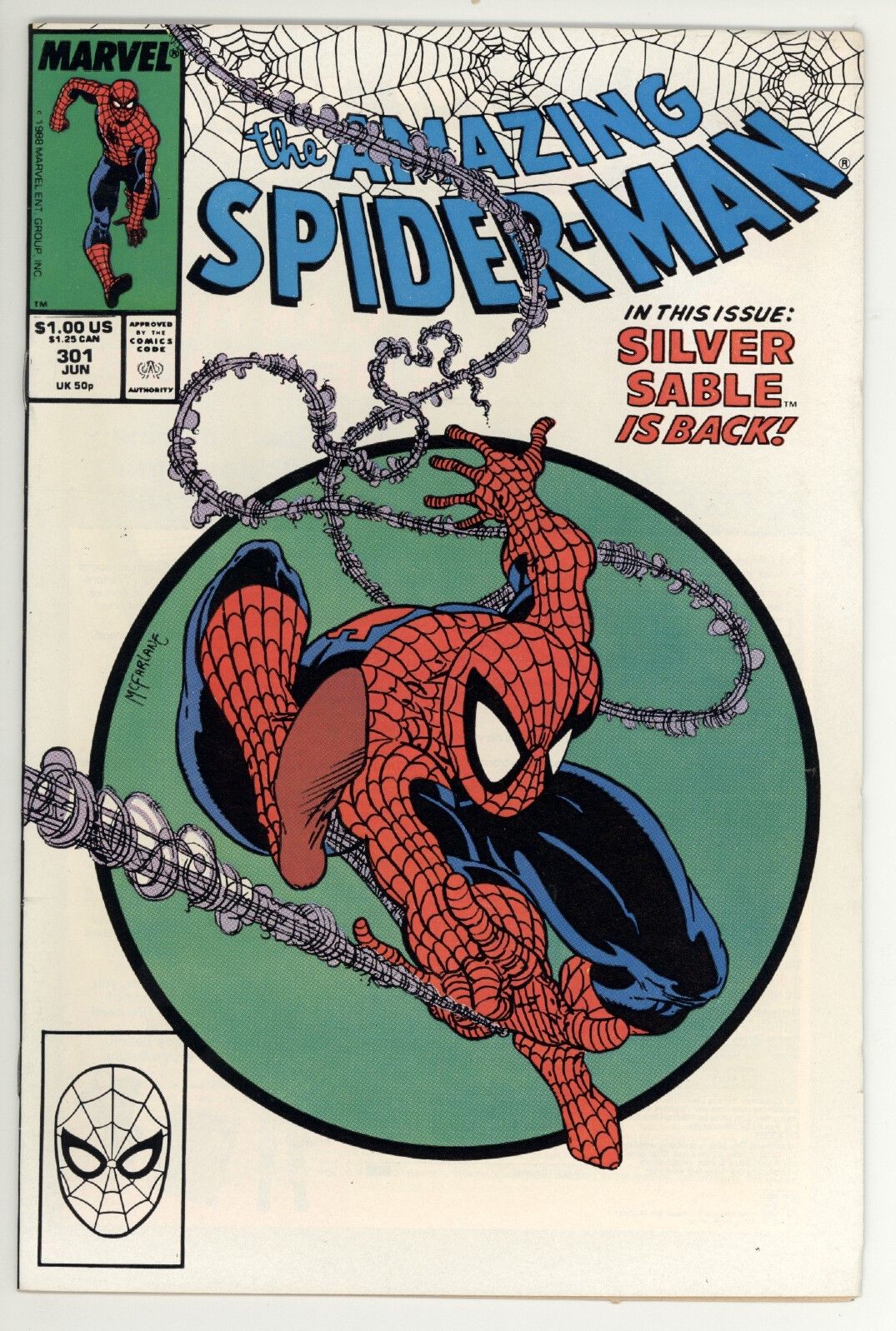 Amazing Spider-Man 301 - McFarlane - Classic Cover - High Grade - 9.4 NM