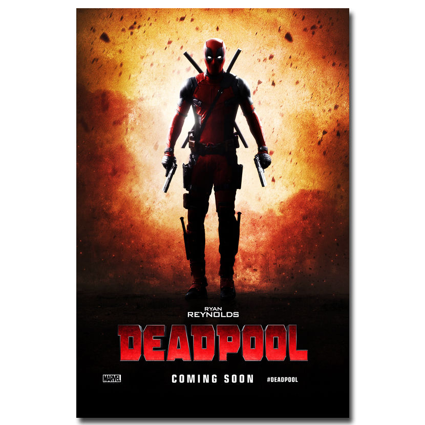 Deadpool Superheroes Movie Art Silk Canvas Poster 12x18 24x36inch