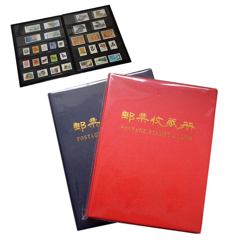 Stamps Album Classical 10 Pages Stockbook Storage Collection Book Hardback Cover