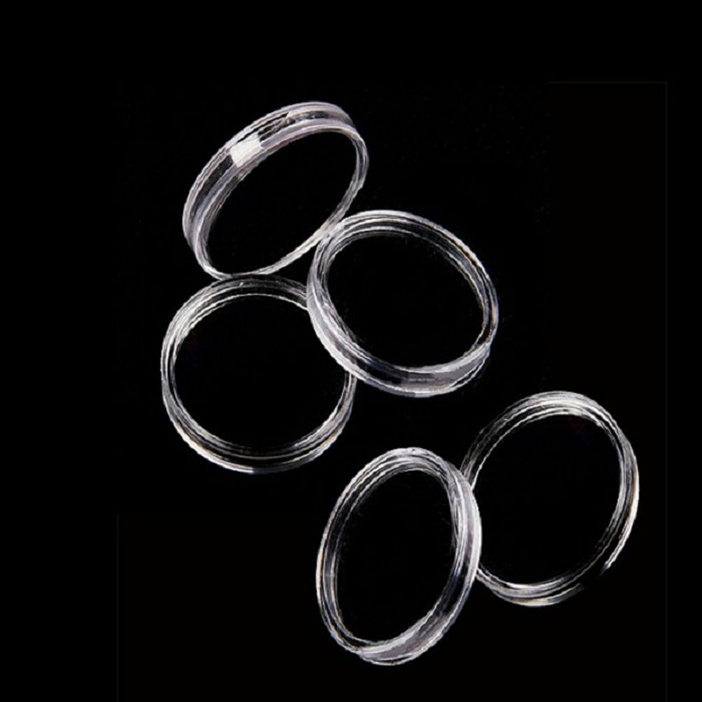 100pcs Clear Coin Capsules/Case Coins Holders 23mm Containers Storage Boxes