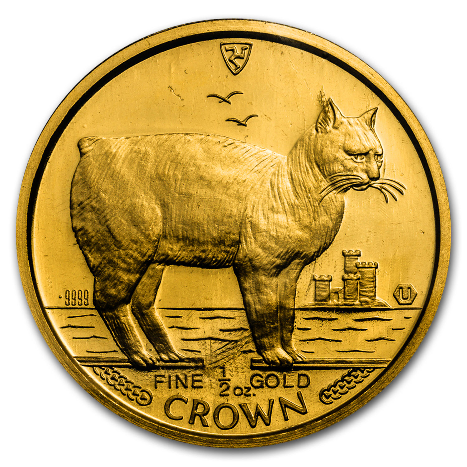 1988 Isle of Man 1/2 oz Gold Manx Cat - SKU #132648