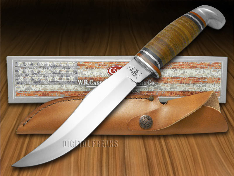 CASE XX Polished Leather 6' Fixed Blade Hunter Stainless Knives Knife