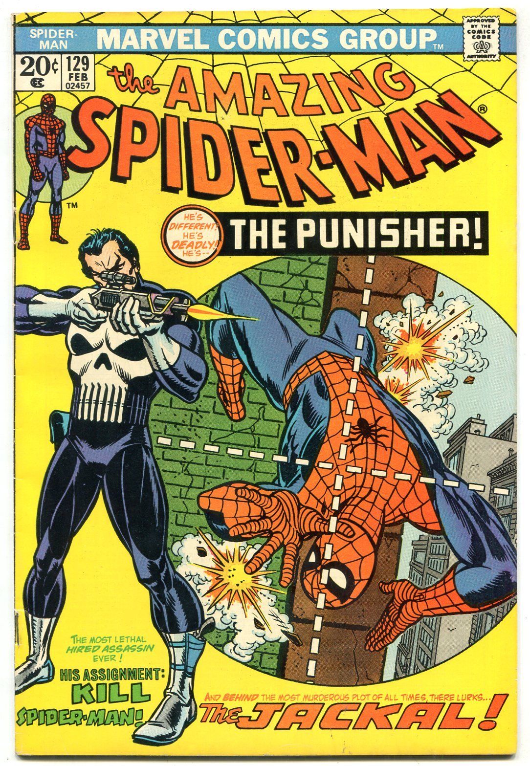 Amazing Spider-Man #129 1974 1st appearance of THE PUNISHER! comic F/VF