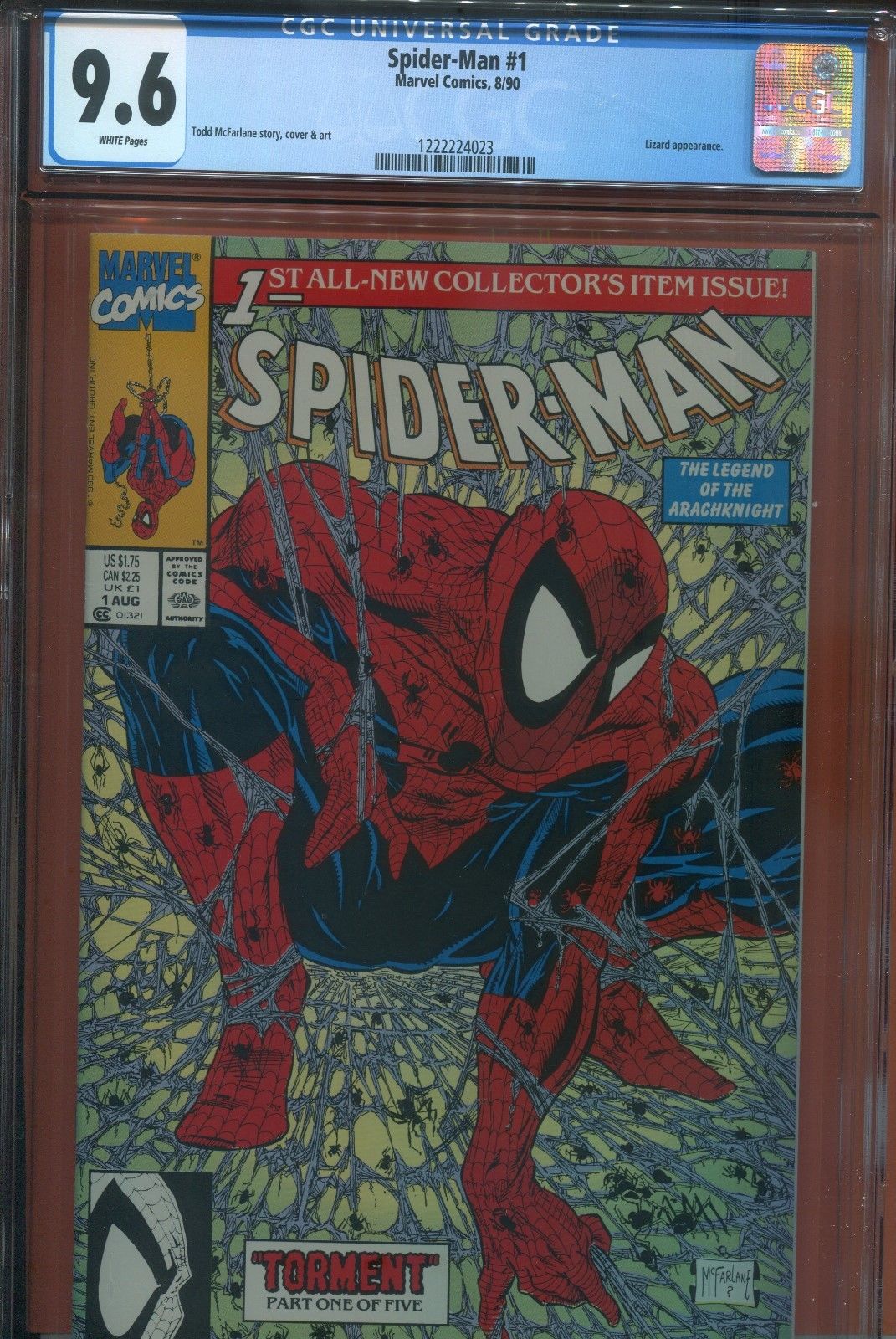 3- 1990 SPIDERMAN #1 BASE SILVER GOLD CGC 9.6 SET WHITE PAGES BRAND NEW CASES