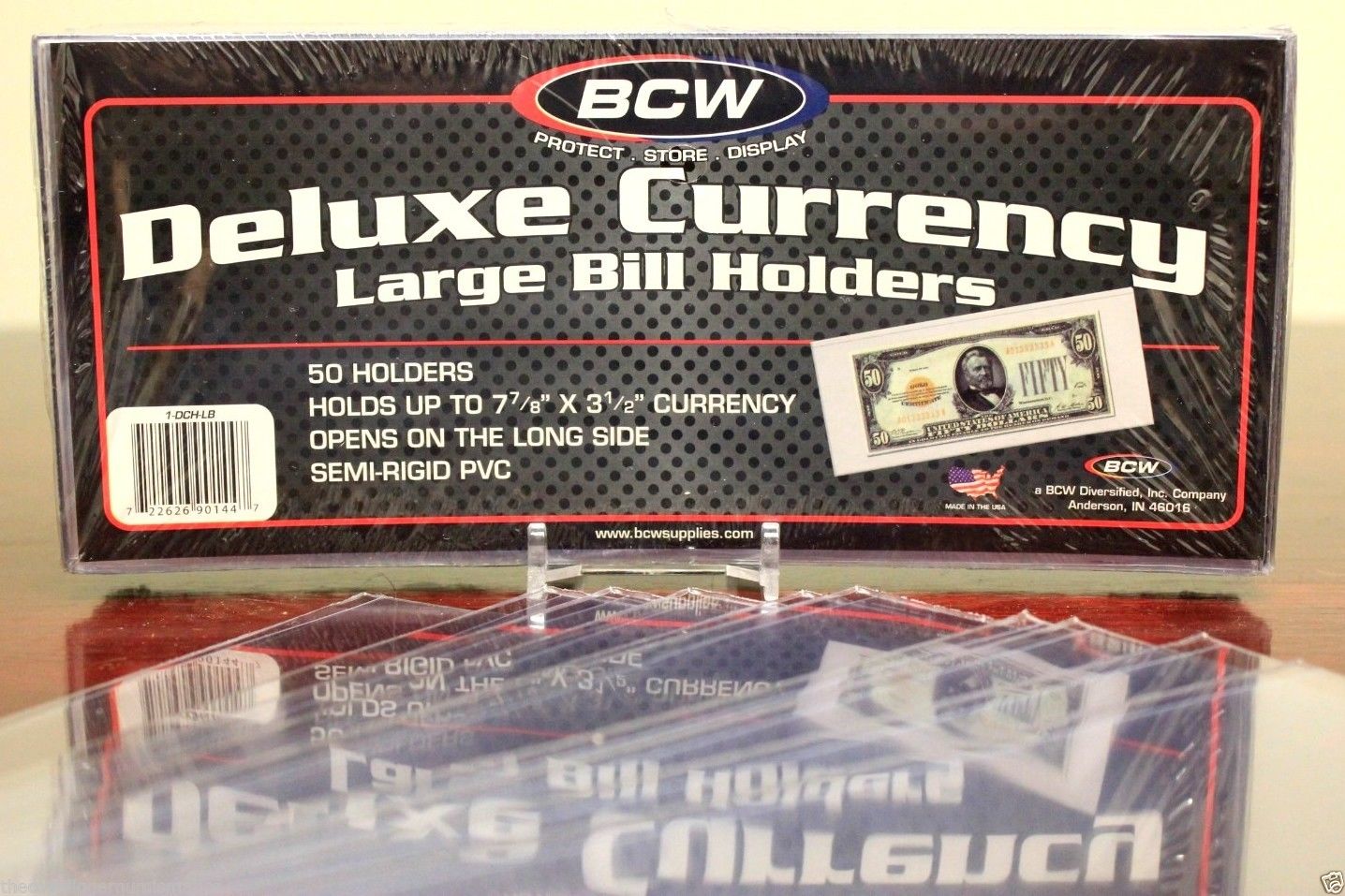 10 LARGE BCW DELUXE CURRENCY Dollar Bill Banknote Holders Semi Rigid Protection