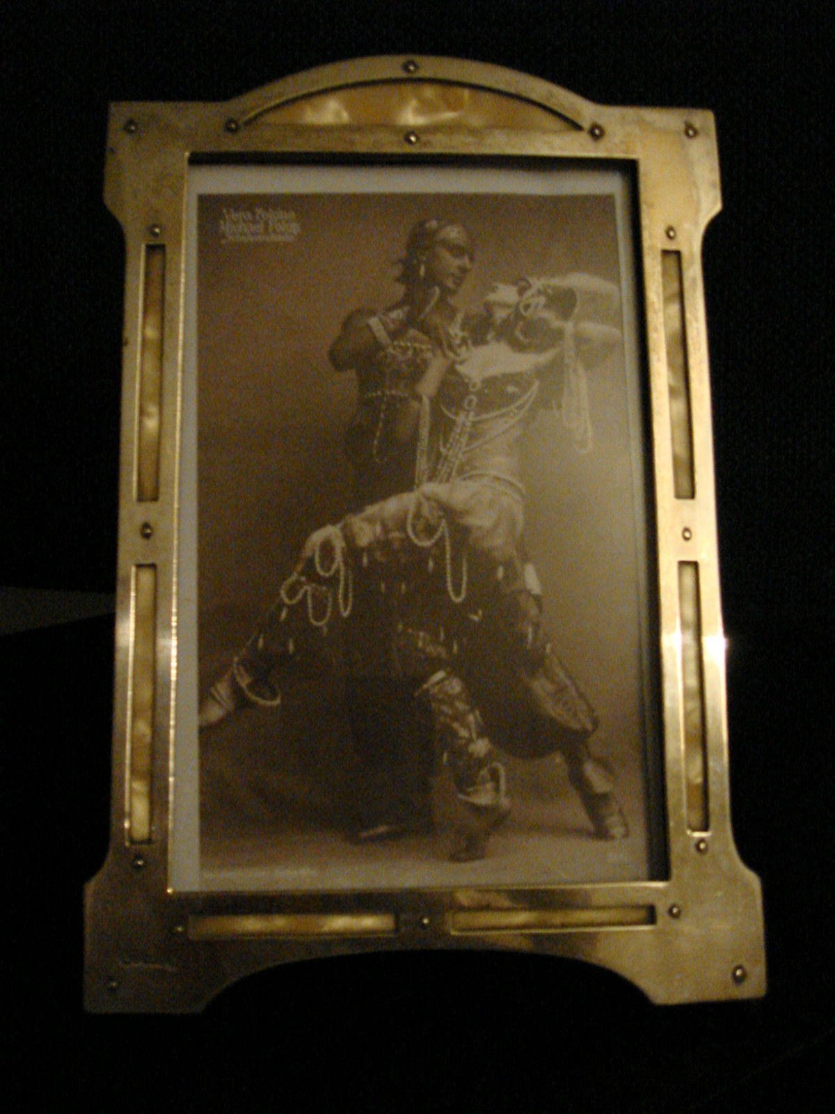 GORGEOUS , RARE,  ART DECO SILVERPLATE AND MOTHER OF PEARL PHOTO FRAME