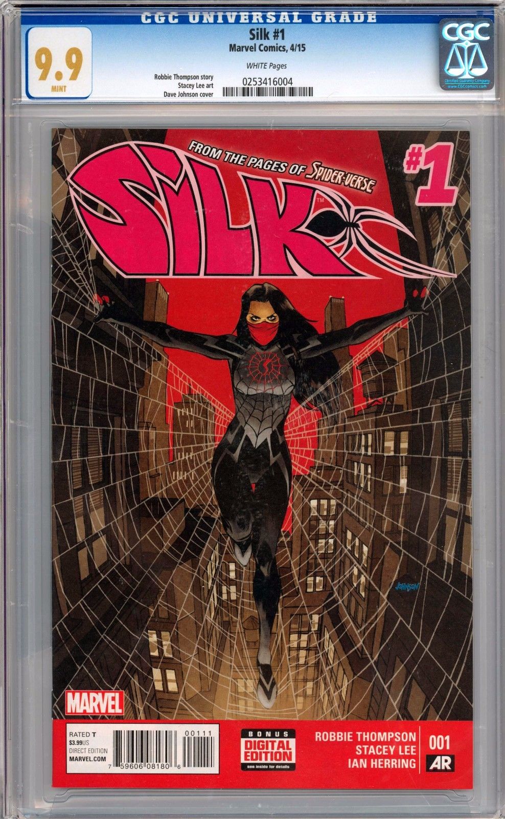 Silk #1 (2015) CGC 9.9 MINT Only CGC 9.9 in Existence Amazing Spider-Man